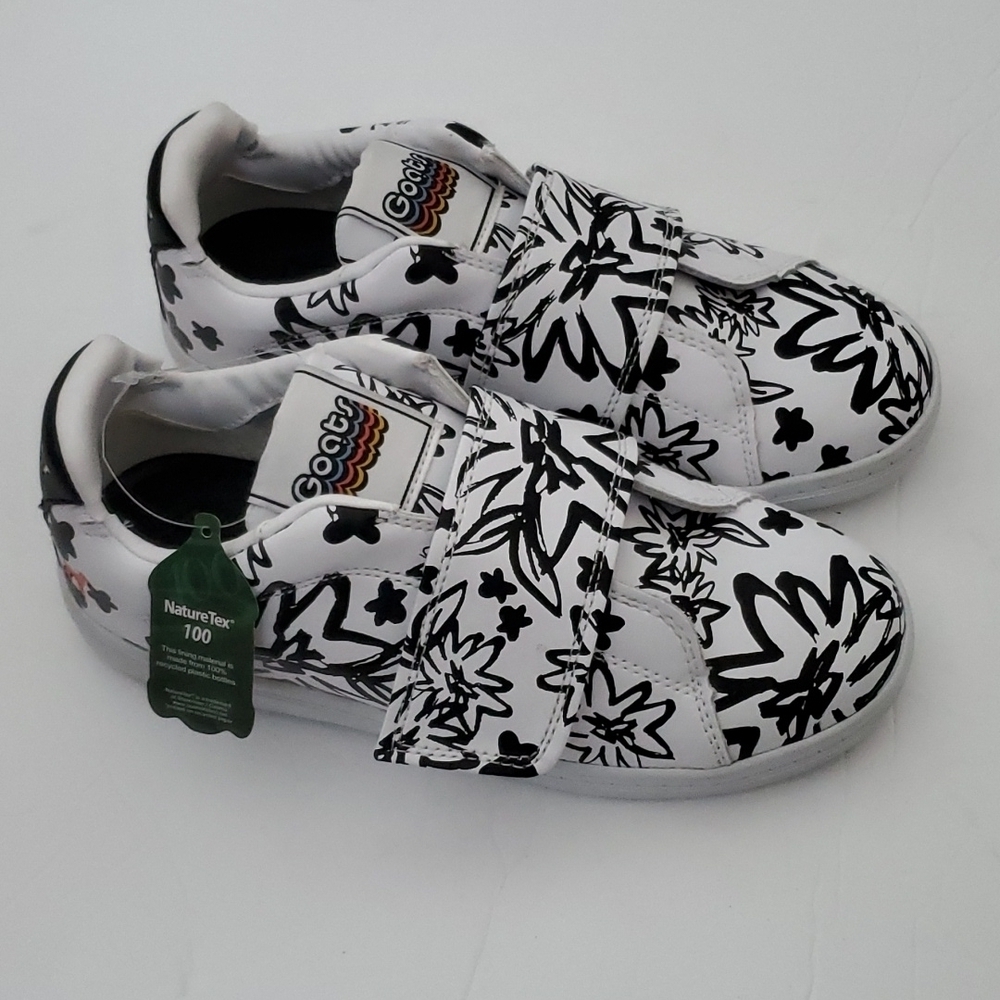 Goats Leather Upper Velcro Strap Sneaker sz 3